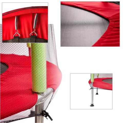 TRAMPOLINA OGRODOWA DLA DZIECI 140CM 55IN SIATKA PIŁKI OBCIĄŻENIE DO 150KG