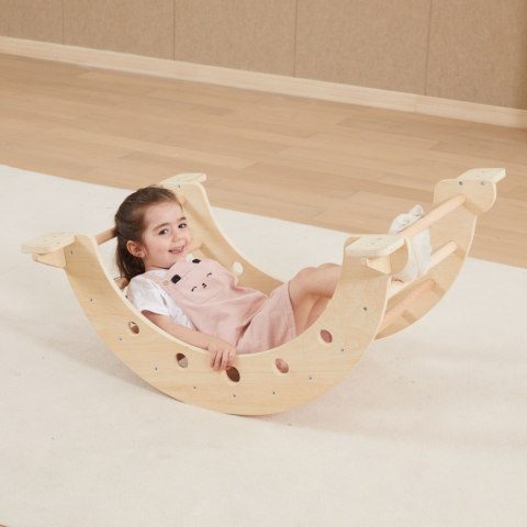 Viga Domowy Plac Zabaw 3w1: Trójkąt Pikler, Bujak i Zjeżdżalnia