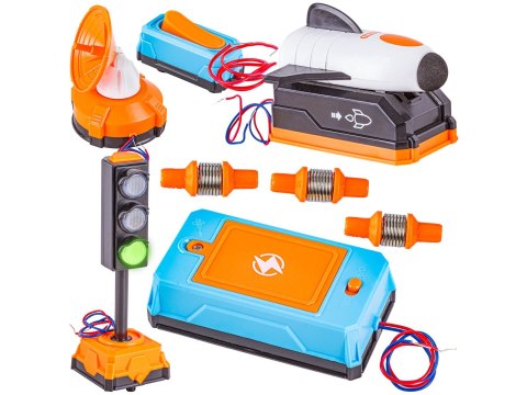 ZESTAW DOŚWIADCZALNY NAUKOWY SYGNALIZACJA ŚWIETLNA RAKIETA MAŁY ELEKTRONIK