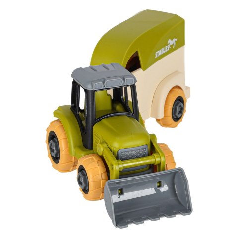 ZESTAW KONSTRUKCYJNY FARMA POJAZDY DO ROZKRĘCANIA ZWIERZĘTA ZAGRODA WKRĘTARKA