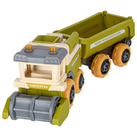 ZESTAW KONSTRUKCYJNY FARMA POJAZDY DO ROZKRĘCANIA ZWIERZĘTA ZAGRODA WKRĘTARKA
