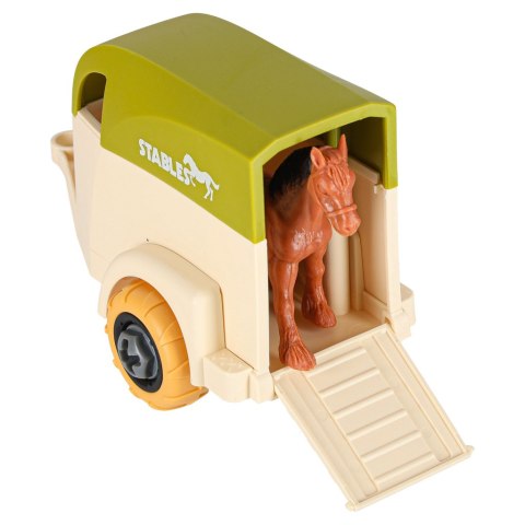 ZESTAW KONSTRUKCYJNY FARMA POJAZDY DO ROZKRĘCANIA ZWIERZĘTA ZAGRODA WKRĘTARKA