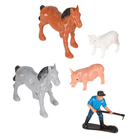 ZESTAW KONSTRUKCYJNY FARMA POJAZDY DO ROZKRĘCANIA ZWIERZĘTA ZAGRODA WKRĘTARKA