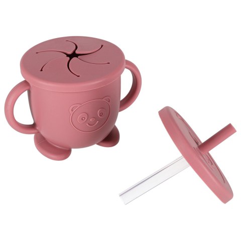 ZESTAW NACZYŃ SILIKONOWYCH DLA NIEMOWLĄT KRAB MISKA TALERZ SZTUĆCE 9EL C.RÓŻ