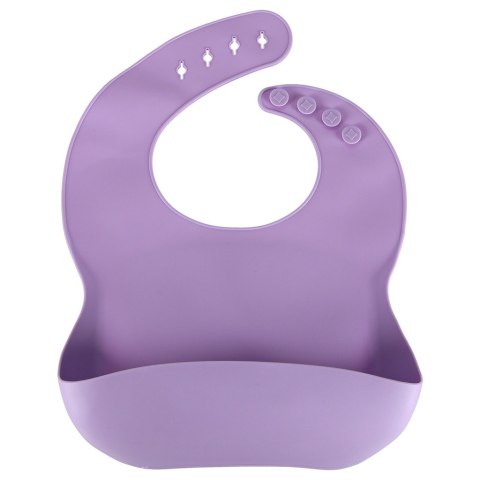 ZESTAW NACZYŃ SILIKONOWYCH MIŚ DLA NIEMOWLĄT MISKA TALERZ ŚLINIAK 8EL FIOLET