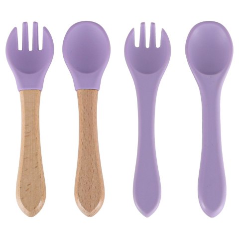 ZESTAW NACZYŃ SILIKONOWYCH MIŚ DLA NIEMOWLĄT MISKA TALERZ ŚLINIAK 8EL FIOLET