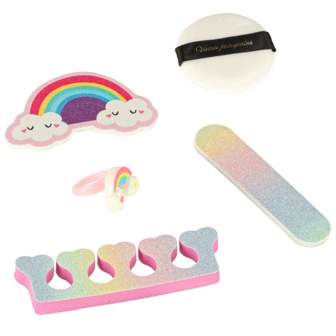 ZESTAW PIĘKNOŚCI DO MAKIJAŻU DLA KSIĘŻNICZKI KOSMETYCZKA SPÓDNICZKA 22 EL.