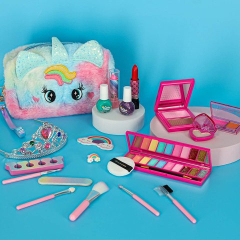 ZESTAW PIĘKNOŚCI DO MAKIJAŻU DLA KSIĘŻNICZKI KOSMETYCZKA SPÓDNICZKA 22 EL.