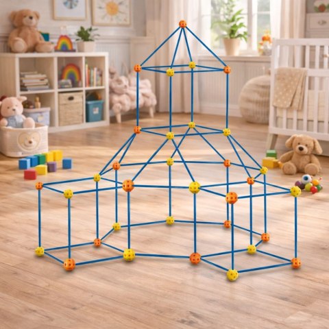 SŁOMKI RURKI KLOCKI KONSTRUKCYJNE KREATYWNE BUDOWLE 3D ZESTAW 340 EL.