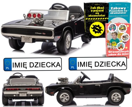 AUTO NA AKUMULATOR DLA 2 DZIECI DODGE CHARGER DLS-K12 2X200W EVA SKÓRA PILOT