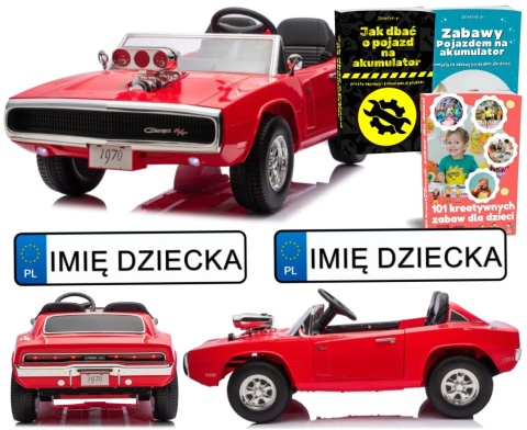 AUTO NA AKUMULATOR DLA 2 DZIECI DODGE CHARGER DLS-K12 2X200W EVA SKÓRA PILOT