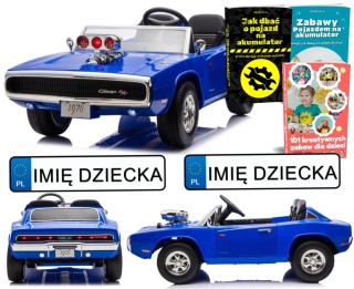 AUTO NA AKUMULATOR DLA 2 DZIECI DODGE CHARGER DLS-K12 2X200W EVA SKÓRA PILOT