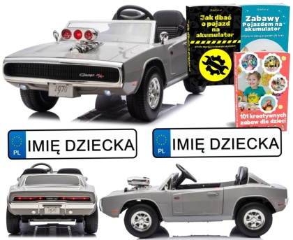 AUTO NA AKUMULATOR DLA 2 DZIECI DODGE CHARGER DLS-K12 2X200W EVA SKÓRA PILOT