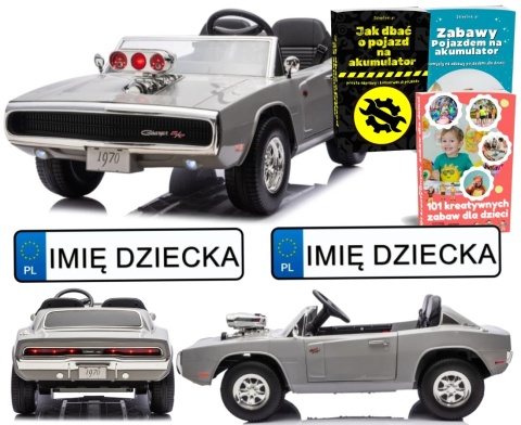 AUTO NA AKUMULATOR DLA 2 DZIECI DODGE CHARGER DLS-K12 2X200W EVA SKÓRA PILOT
