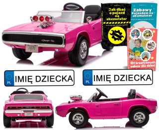 AUTO NA AKUMULATOR DLA 2 DZIECI DODGE CHARGER DLS-K12 2X200W EVA SKÓRA PILOT