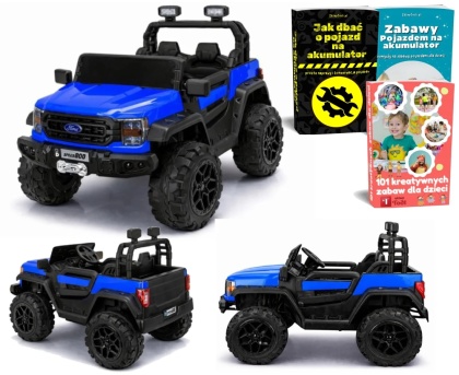 AUTO NA AKUMULATOR DLA DZIECKA DŻIP 22F 4X4 SKÓRA LED MP3 KOŁA EVA PILOT