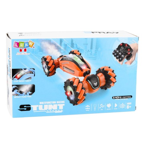 SAMOCHÓD ZDALNIE STEROWANY AUTO RC KASKADERSKIE GESTY ŚWIATŁA DŹWIĘK DYM