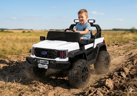 AUTO NA AKUMULATOR DLA DZIECKA DŻIP 22F 4X4 SKÓRA LED MP3 KOŁA EVA PILOT