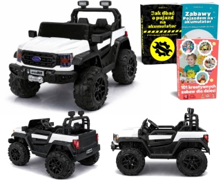 AUTO NA AKUMULATOR DLA DZIECKA DŻIP 22F 4X4 SKÓRA LED MP3 KOŁA EVA PILOT