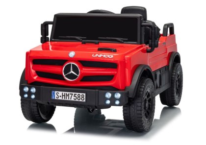AUTO NA AKUMULATOR DLA DZIECKA MERCEDES UNIMOG HM7588 PILOT EVA SKÓRA MP3
