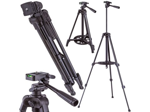 Czarny Teleskop Astronomiczny Ze Statywem Luneta Dla Początkujących + Akcesoria