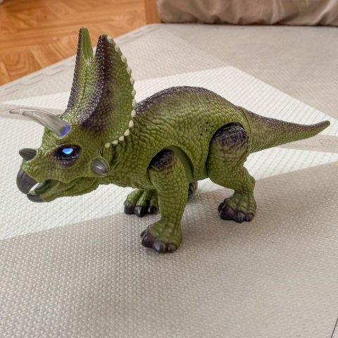 DINOZAUR ZDALNIE STEROWANY RC ROBOT TRICERATOPS DLA DZIECI KREATYWNY INTERAKTYWNY