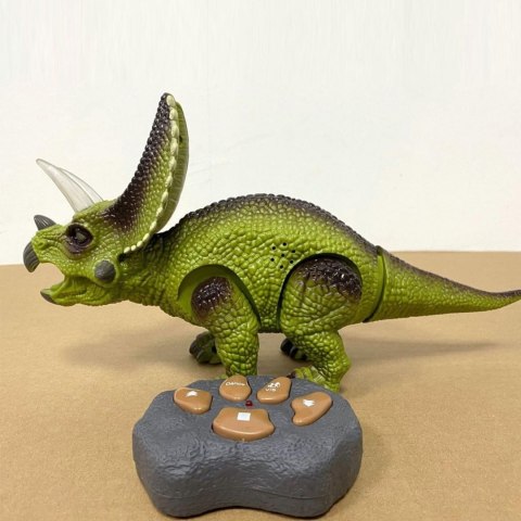 DINOZAUR ZDALNIE STEROWANY RC ROBOT TRICERATOPS DLA DZIECI KREATYWNY INTERAKTYWNY