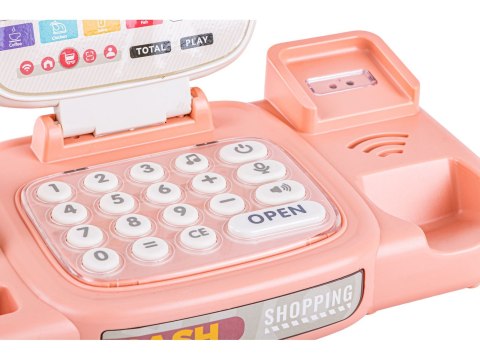 KASA SKLEPOWA FISKALNA DLA DZIECI WAGA KALKULATOR CZYTNIK KODÓW ZESTAW 30EL