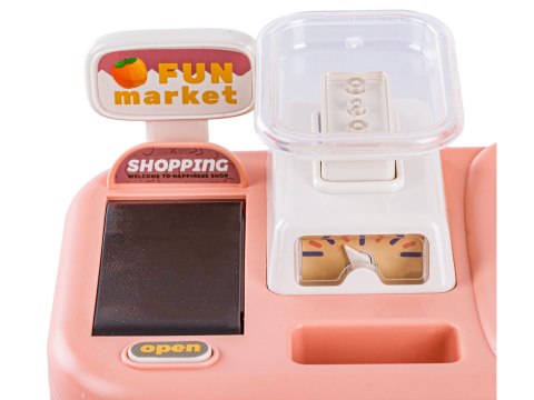 KASA SKLEPOWA FISKALNA DLA DZIECI WAGA KALKULATOR CZYTNIK KODÓW ZESTAW 30EL