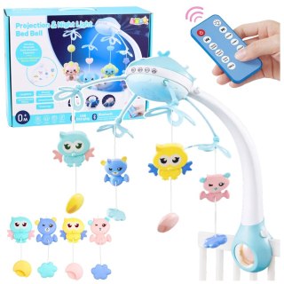 KARUZELA DO ŁÓZECZKA DLA MALUCHA 2W1 PROJEKTOR PILOT ODGŁOSY ZWIERZĄT MELODIE