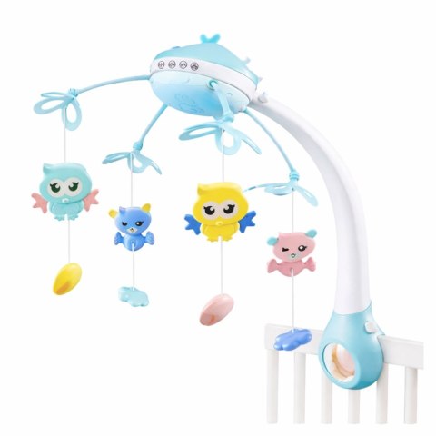 KARUZELA DO ŁÓZECZKA DLA MALUCHA 2W1 PROJEKTOR PILOT ODGŁOSY ZWIERZĄT MELODIE