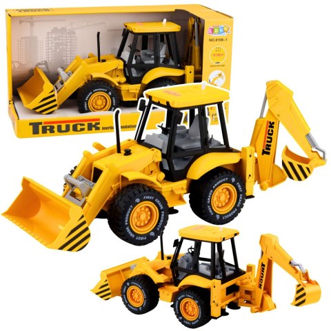 KOPARKA BUDOWALANA INTERAKTYWNA ŁADOWARKA SPYCHACZ NAPĘD ŚWIATŁA DŹWIĘKI