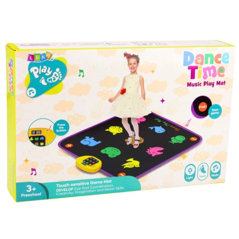 MATA DO TAŃCZENIA MUZYCZNA DLA DZIECI ZWIERZĘTA 5 TRYBÓW 3 POZIOMY ŚWIATŁA