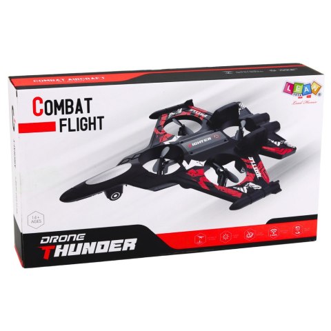 SAMOLOT LATAJĄCY ZDALNIE STEROWANY MYŚLIWIEC RC DRON FIGHTER PIANKA 2.4GHZ