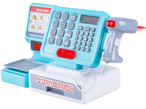 Nowoczesna Edukacyjna sklepowa kasa fiskalna - Waga Kalkulator Czytnik Kodów Akcesoria