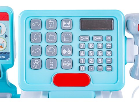 Nowoczesna Edukacyjna sklepowa kasa fiskalna - Waga Kalkulator Czytnik Kodów Akcesoria