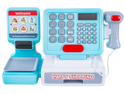 Nowoczesna Edukacyjna sklepowa kasa fiskalna - Waga Kalkulator Czytnik Kodów Akcesoria