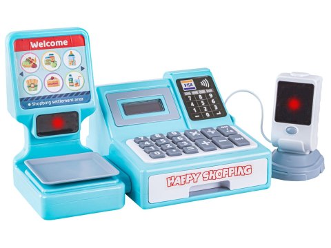 Nowoczesna Edukacyjna sklepowa kasa fiskalna - Waga Kalkulator Czytnik Kodów Terminal Akcesoria