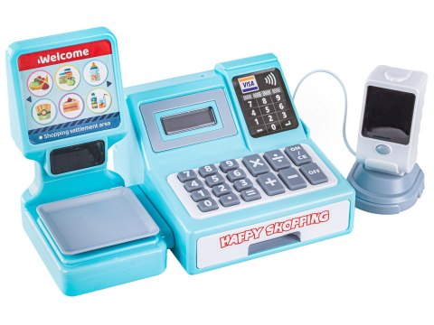 Nowoczesna Edukacyjna sklepowa kasa fiskalna - Waga Kalkulator Czytnik Kodów Terminal Akcesoria