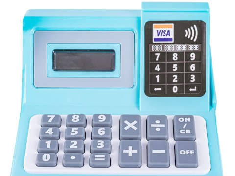 Nowoczesna Edukacyjna sklepowa kasa fiskalna - Waga Kalkulator Czytnik Kodów Terminal Akcesoria