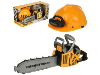 Piła Łańcuchowa Motorowa Zestaw Dla Małego Drwala Kask z oświetleniem
