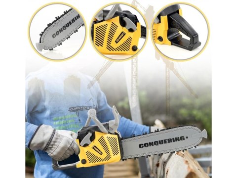 Piła Łańcuchowa Motorowa Zestaw Dla Małego Drwala Kask z oświetleniem