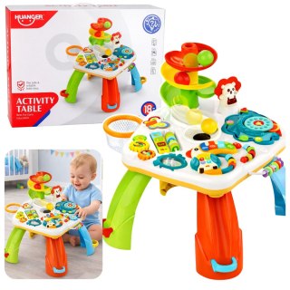 STOLICZEK EDUKACYJNY INTERAKTYWNY ZJEŻDŻALNIA PIŁEK PIANINKO DŹWIĘK ŚWIATŁA