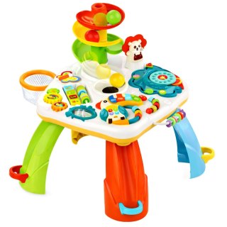 STOLICZEK EDUKACYJNY INTERAKTYWNY ZJEŻDŻALNIA PIŁEK PIANINKO DŹWIĘK ŚWIATŁA