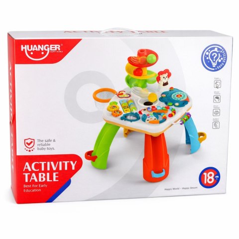 STOLICZEK EDUKACYJNY INTERAKTYWNY ZJEŻDŻALNIA PIŁEK PIANINKO DŹWIĘK ŚWIATŁA