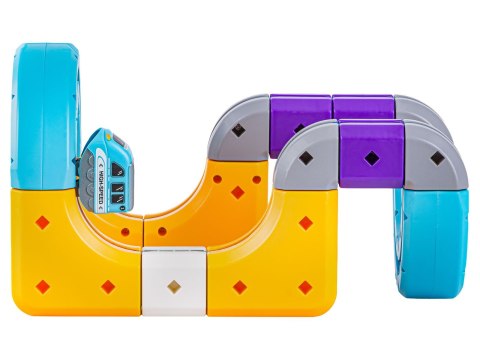 TOR MAGNETYCZNY SAMOCHODOWY KOLEJKA POCIĄG KLOCKI KONSTRUKCYJNE ZESTAW 39EL