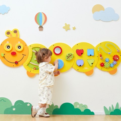 VIGA Drewniana Duża Tablica Aktywności Gąsiennica