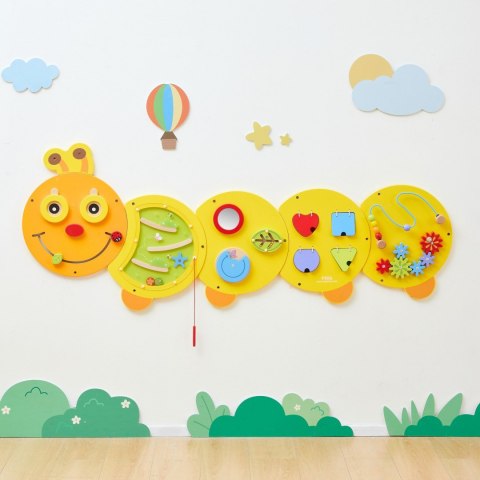 VIGA Drewniana Duża Tablica Aktywności Gąsiennica