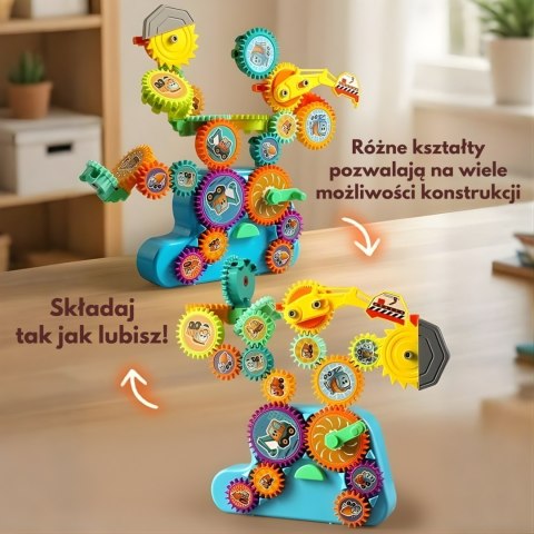 WOOPIE Interaktywne Klocki Konstrukcyjne Zębatki 18 el.