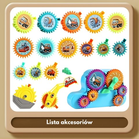 WOOPIE Interaktywne Klocki Konstrukcyjne Zębatki 18 el.